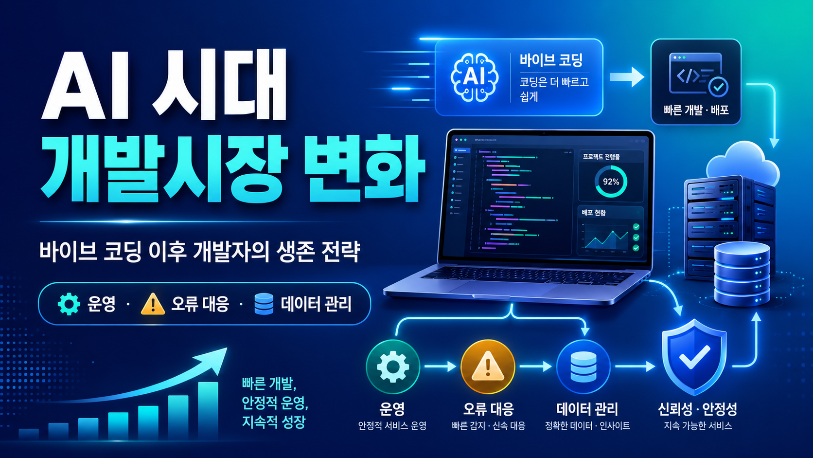 AI 시대 개발시장 변화와 개발자의 역할 전환을 설명하는 Codeforest 블로그 썸네일