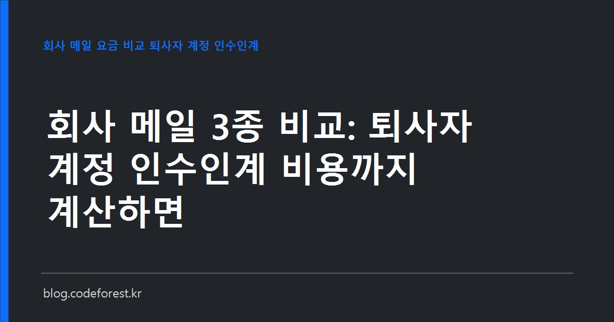 구글 워크스페이스, 마이크로소프트 365, 네이버웍스의 사용자당 월 요금과 저장용량, 퇴사자 데이터 보관 비용을 나란히 비교한 표 이미지