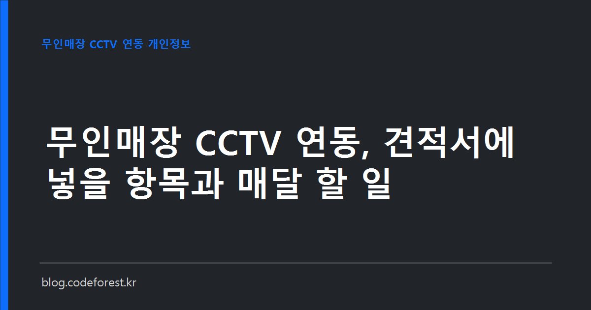 무인매장 출입문에 붙은 CCTV 촬영 안내판과 매장 내부 카메라, 그리고 영상 보관 기간과 열람 요구 처리 화면을 떠올리게 하는 이미지