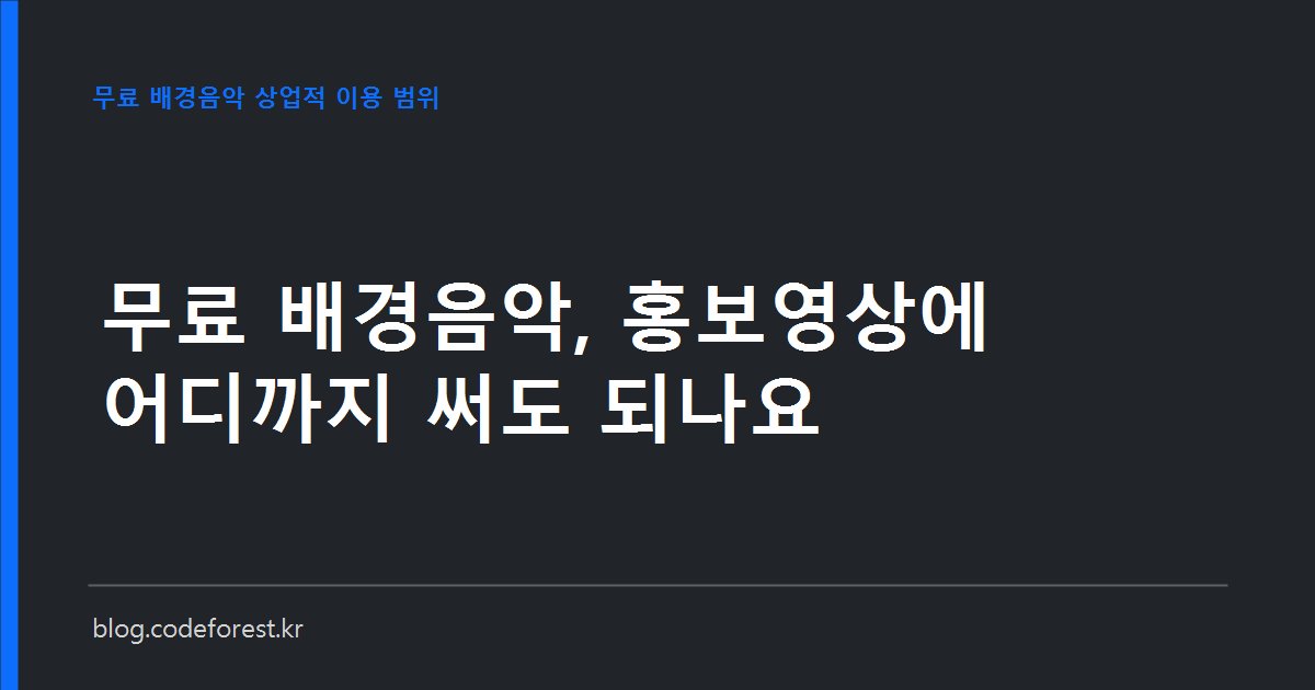 홍보영상 편집 화면과 배경음악 트랙, 매장 스피커와 전시 부스 아이콘이 함께 놓여 음원 사용 범위를 비교하는 이미지